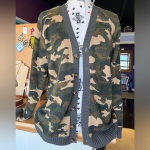 UnionBay camo cardigan